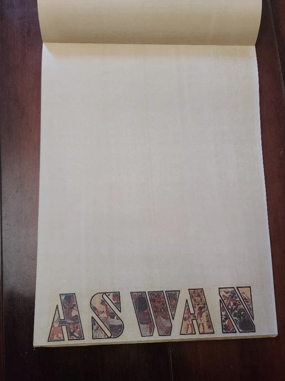 Vintage Nile Valley Papyrus Notepad - Map of Egypt Cover - Handmade Paper